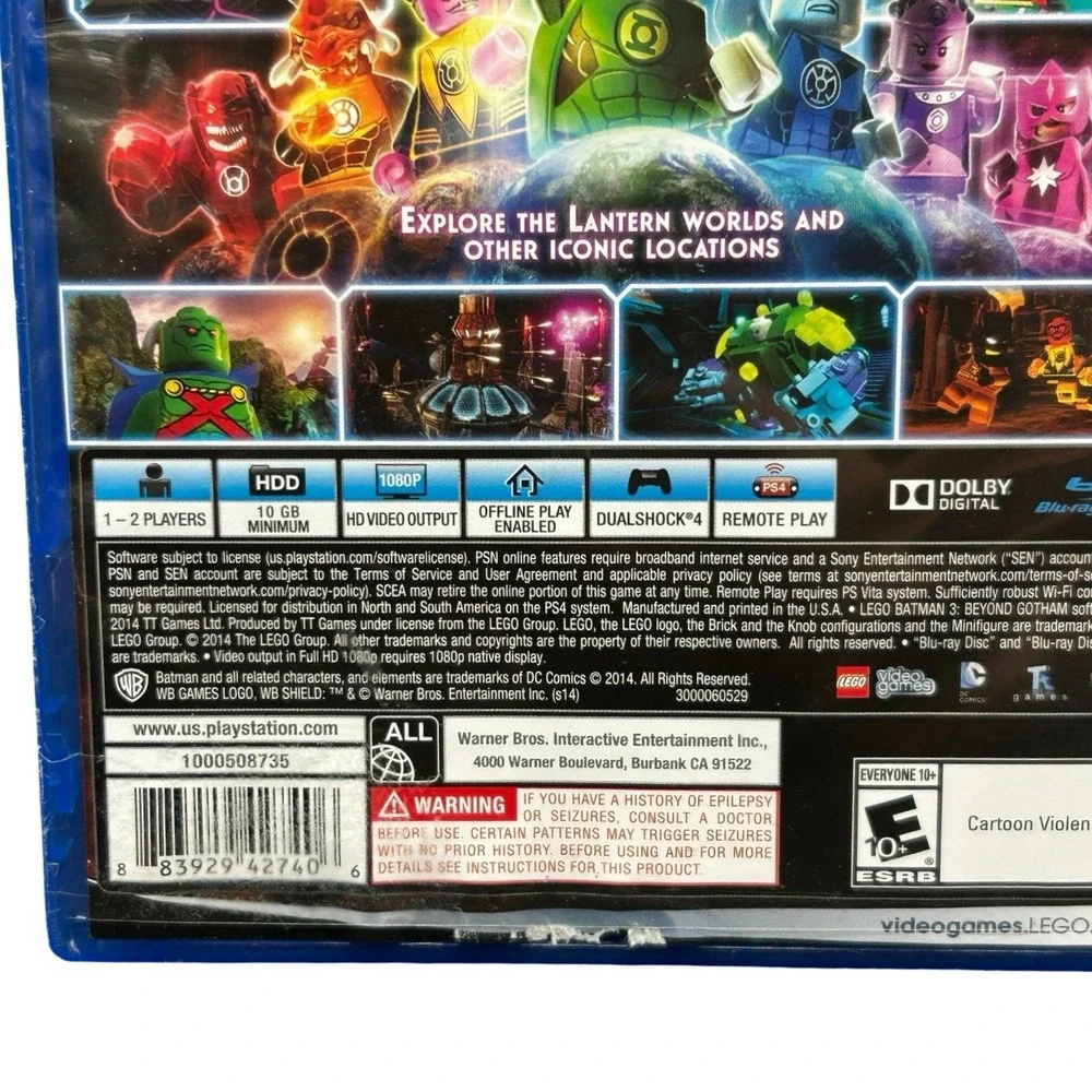 LEGO Batman 3 Beyond Gotham Sony PlayStation 4 PS4 Action Adventure Game CIB